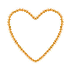 Thik golden chain - heart frame.