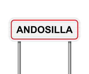 Welcome to Andosilla, Spain road sign vector