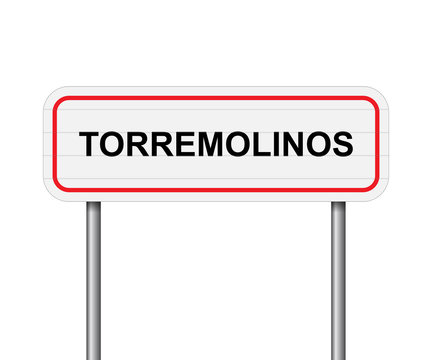 Welcome toTorremolinos, Spain road sign vector