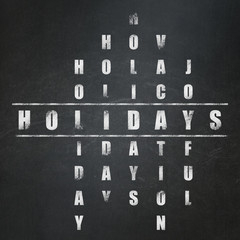 Holiday concept: Holidays in Crossword Puzzle