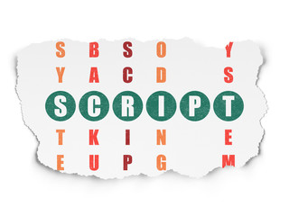 Obraz premium Software concept: Script in Crossword Puzzle
