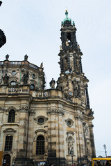 Fototapeta premium Catholic Church and Dresden Castle