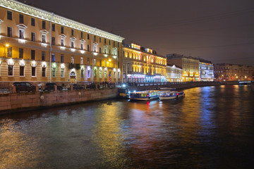 Moyka Embankment in the evening