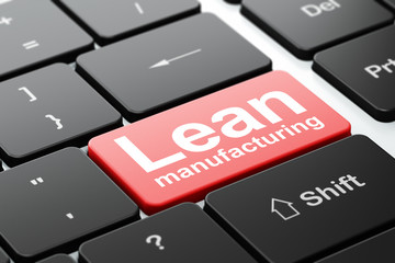 Fototapeta premium Industry concept: Lean Manufacturing on computer keyboard background