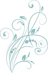 Floral background with decorative branch. Vector illustration.