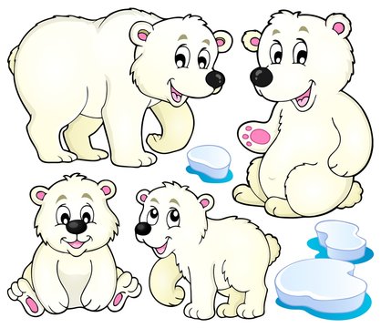 Polar bears theme collection 1