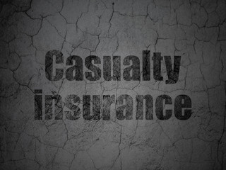 Insurance concept: Casualty Insurance on grunge wall background