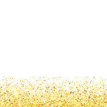 Vector gold glitter wave abstract background, golden sparkles on white background, vip design template