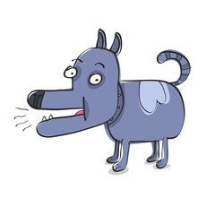 Funny Blue Doggy
