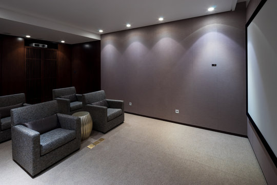 Interior Of Modern Home Theatre