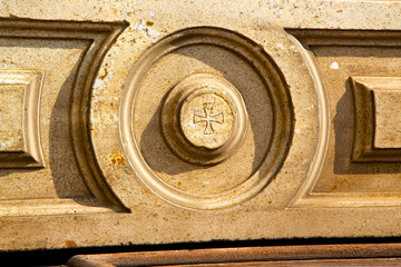 old  milan      in concrete wall  brick      abstract  backgroun