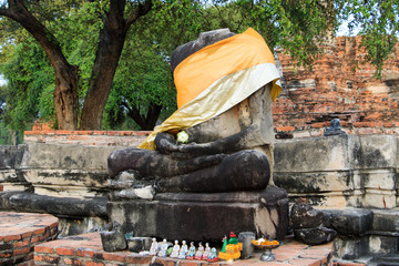 Buddha statue at Wat Phra Sri Sanphet Temple in Ayutthaya, Thailand (Phra Nakhon Si