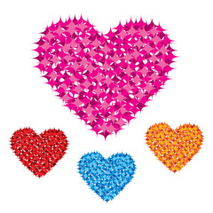 Colorfuk Sparkling heart. Love concept.isolated vector on white background