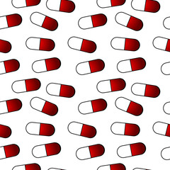 Medical pills seamless pattern.