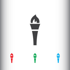 Olympic torch icon for web and mobile