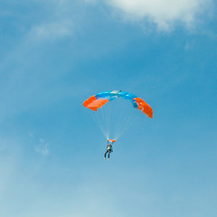 skydiver in the air
