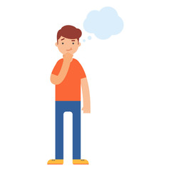 Man thinking vector illustration