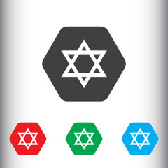 Star of david icon for web and mobile
