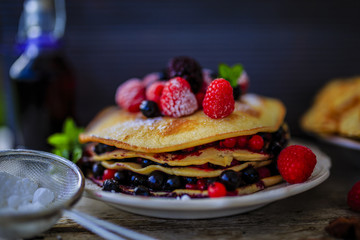 Pancakes with frutti di bosco
