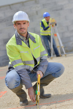 Worker on a building site