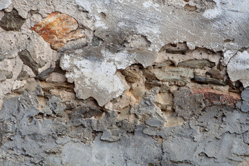 Fototapeta premium Old grey building wall