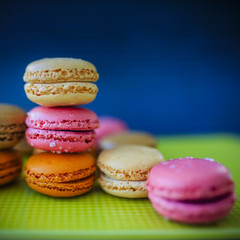 Macaroons - colored almond cookies