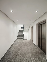 corridor of a modern apartment building