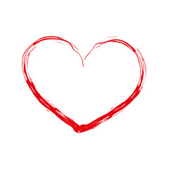 Art heart on a white background