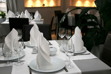 table setting in restaurant Cutlery