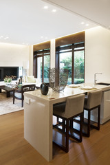 interior of modern dining room