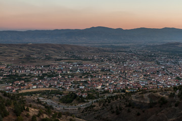 Dramatic Scenery of the Elazig City at Sunset
