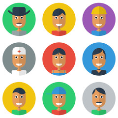 People Flat icons collection