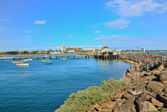 View Of St Kilda Beach In Melbourne, Australia