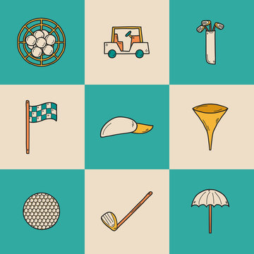 Hand Drawn Golf Icons