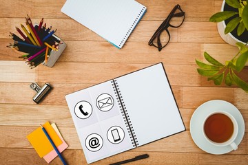 Composite image of communication apps