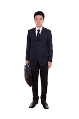 business man, full length isolated on white