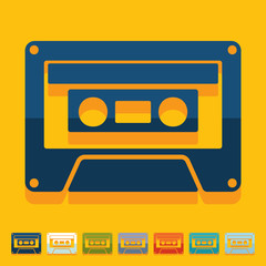 Flat design: audiocassette