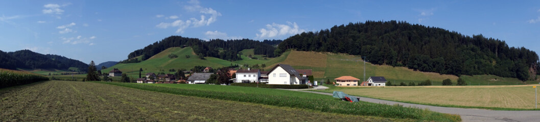 Fototapeta na wymiar Swiss village