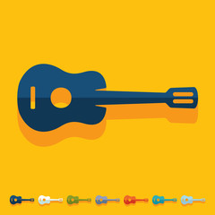 Flat design: guitar