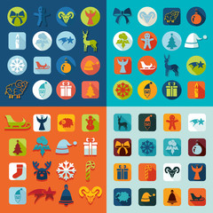 Set of Christmas icons