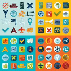 Set of navigation icons