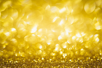 Gold glitter bokeh abstract background