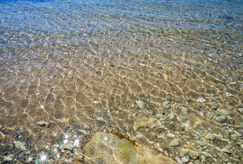 Transparent bottom of the black sea.