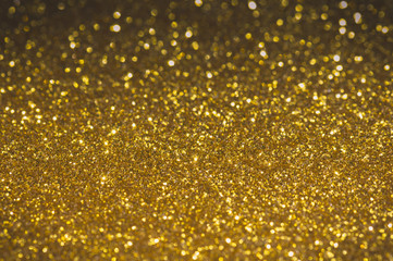 Gold glitter bokeh abstract background