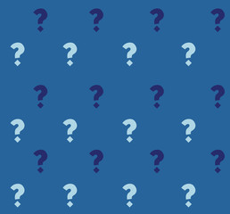 Pattern question mark blue