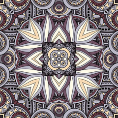 Vector Seamless Abstract Tribal Pattern