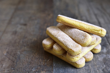 Savoyardy - biscuit for making tiramisu.