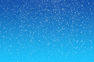 falling snow on the blue background