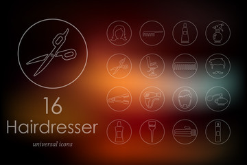 Set of barber shop icons