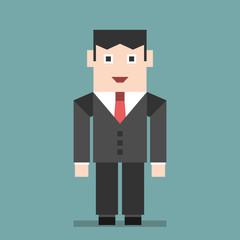 Smiling businessman standing